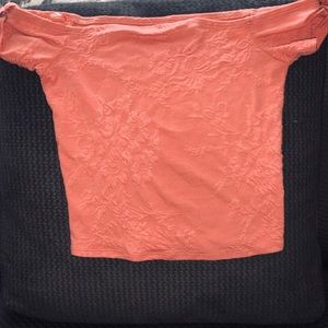 Peach Off The Shoulder Top